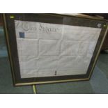 ANTIQUE INDENTURE, double glazed mid 19th Century sealed indenture relating to St Ives