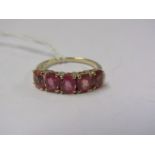 9ct YELLOW GOLD PADPARASHA PINK SAPPHIRE RING, 2 ct plus, size L/M