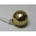 VINTAGE, miniature compass in hinged ball, testing as gold