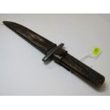 EARLY BOY SCOUT KNIFE, with steel blade inscribed "Scout Knife, Sheffield, England" with antler