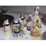 STAFFORDSHIRE POTTERY, collection of 6 Victorian Staffordshire pottery groups, including Harvester