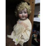 VINTAGE DOLL, bisque headed, 23.5" height