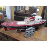 RADIO CONTROLLED BOAT, scale model tug, 36" length