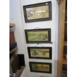 H CASSIERS, set of 4 chromolithograph Dutch scenes, 7.5" x 16"