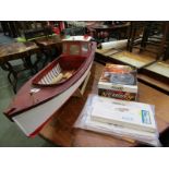 VICTORIA STEAM BOAT, by Qrick, 41" model steam boat launch with plans and accessories