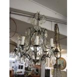 LIGHTING, Venetian style 8 branch gilt brass light fitting