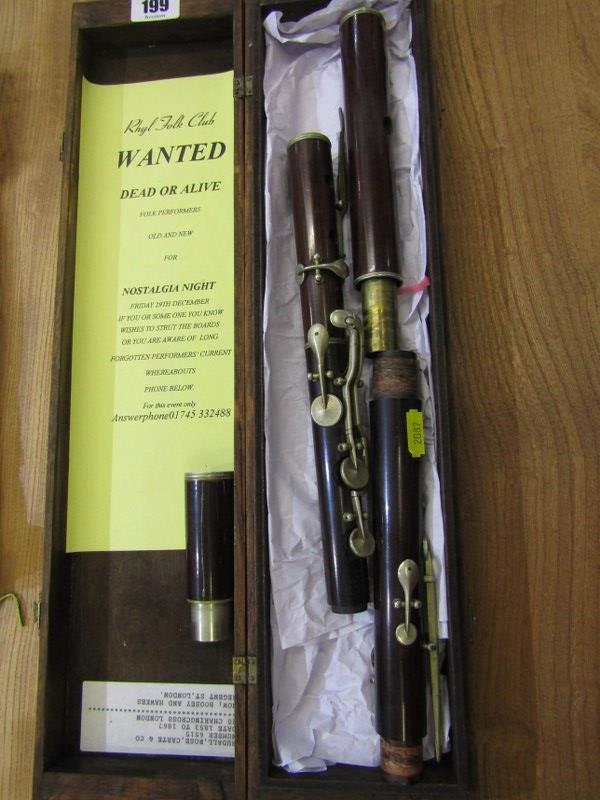 MUSICAL INSTRUMENT, boxed flute by Rudall