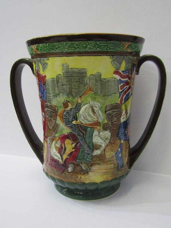 DOULTON COMMEMORATIVE, Limited Edition George V Coronation twin handled vase, 10" height - Image 3 of 8