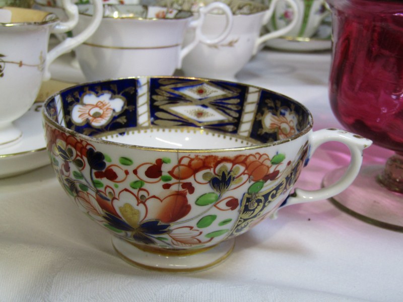 19TH CENTURY TEAWARE, a good collection of English porcelain teaware including, Copeland and - Image 5 of 10