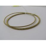 2 YELLOW METAL BANGLES, 15 grams