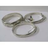 3 SILVER BANGLES