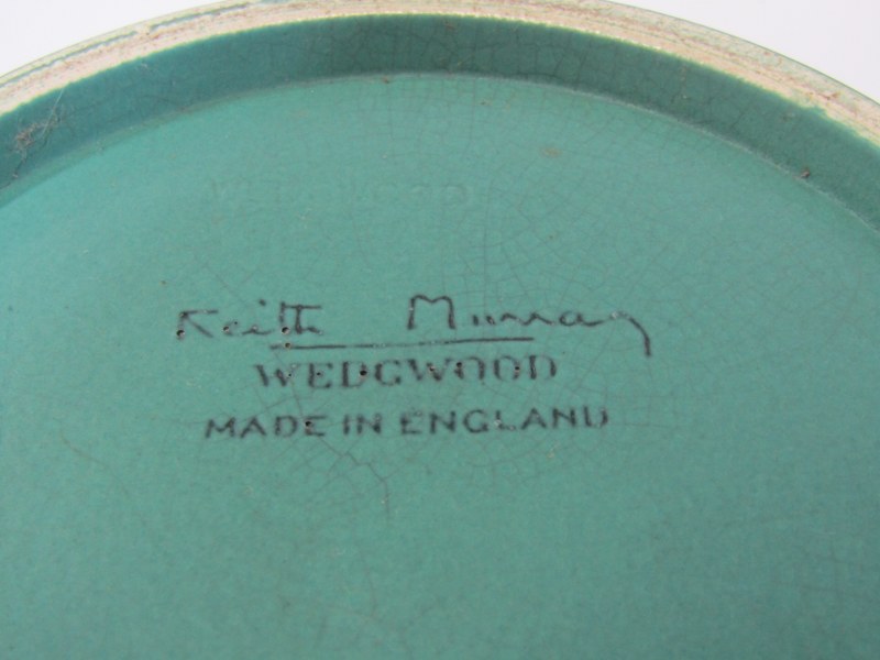 KEITH MURRAY, Wedgwood green glazed 11" circular fruit bowl (interior glaze wear) - Image 4 of 4