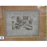 FRANK PATON, signed sporting etching "British Interest" 8" x 10"