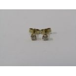 PAIR OF 9CT YELLOW GOLD DIAMOND STUD EARRINGS