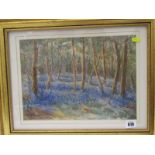 WILLIAM PIPER, signed watercolour "Bluebell Wood", 9.5" x 13"
