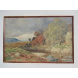 NOEL JOHNSON, signed watercolour "Autumn along a Welsh Mountain Stream", 13" x 20"