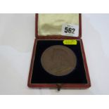 VICTORIAN BRONZE MEDALLION, in fitted case