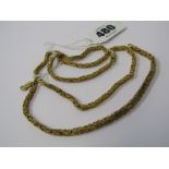 9ct YELLOW GOLD BYZANTINE LINK NECKLACE & BRACELET, total weight 30.9 grams