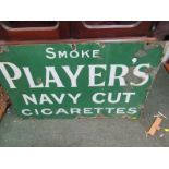 ADVERTISING, wall mounted advertising sign "Smoke Player's Navy Cut Cigarette's " , 17" x 23"