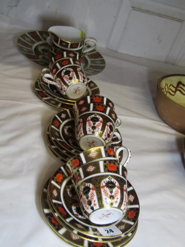 ROYAL CROWN DERBY TEAWARE, 21 piece "Japan" pattern teaware including cream jug & sugar bowl
