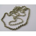 2 SILVER ROPE STYLE NECKLACES, approx 33.5 grams
