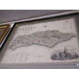 EARLY MAP, C & J Greenwood, hand coloured map of "Sussex", dated 1829