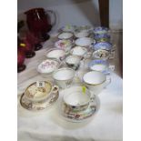 19TH CENTURY TEAWARE, collection of early 19th Century English porcelain teaware including Hilditch,