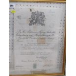 VICTORIAN PASSPORT, a double glazed Victorian passport for Prussia