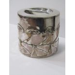 ART NOUVEAU, Tudric plated cylindrical lidded jar, pattern no 0193, design by Archibold Knox for