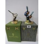 ROYAL CROWN DERBY BIRDS, two boxed figures "Fairy Wrens" & "Long-tailed Tit"