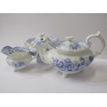 VICTORIAN MINTON, 19th Century "Felspar" 3 piece tea service, pattern no. 24