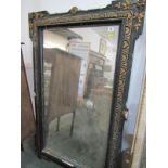 ANTIQUE GILDED WALL MIRROR, rectangular design (requires restoration) 58" height 38" width