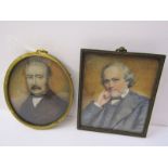 PORTRAIT MINIATURES, two Edwardian portraits on ivory of "Gentleman with a Bow Tie"