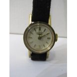 LADIES 9ct GOLD LONGINES WRIST WATCH in untested condition