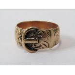 BUCKLE RING, vintage rose gold buckle ring,approx 7 grms in weight, size S