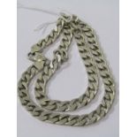 HEAVY SILVER CURB LINK NECKLACE, approx 63.5 grams