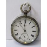 SILVER CASED POCKET WATCH by Ballard, key wind with subsidary second dial, untested