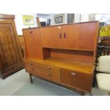 G PLAN WALL UNIT, teak drawer and cupboard wall unit, 60" height