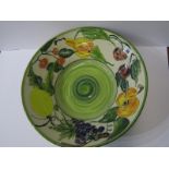 STUDIO POTTERY, Paul Jackson fruit decorated 16" diameter circular table bowl