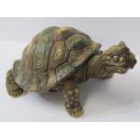 ANDREW HULL, signed stoneware "Comical Tortoise", 10" length