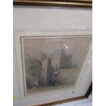 LAURENCE BURD, signed with initials and dated 1853, watercolour and pencil "View of Ludlow