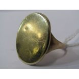 VINTAGE YELLOW METAL RING, tests 9ct gold, approx. 5.8grms in weight, size N