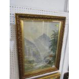 THOMAS WILLIAM MORLEY, signed watercolour "European Valley", indistinctly inscribed on reverse,