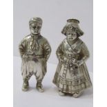 PAIR OF NOVELTY SALT AND PEPPER, by Berthold Muller, marked "935" with import marks, London 1922,