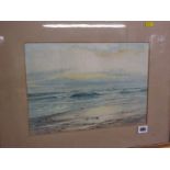 GEORGE PHOENIX, signed watercolour "Seascape", 9.5" x 13.5"