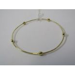 18ct YELLOW GOLD GEORG JENSON DESIGN BANGLE, approx 5.5 grams in weight