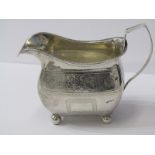 IRISH SILVER MILK JUG, possibly Dublin 1812, maker JB, 175 grams, approx. 6 ozs