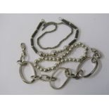 SILVER BRACELETS, selection of 4 silver bracelets, 1 expanding silver ball bracelet, 1 byzantine and
