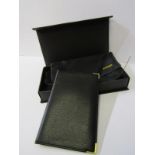 FASHION, Fendi black leather wallet with 2 silk cases and Fendi box, 6.25" width