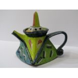 STUDIO POTTERY, Paul Jackson "Cubist" design teapot and lid, 8" height